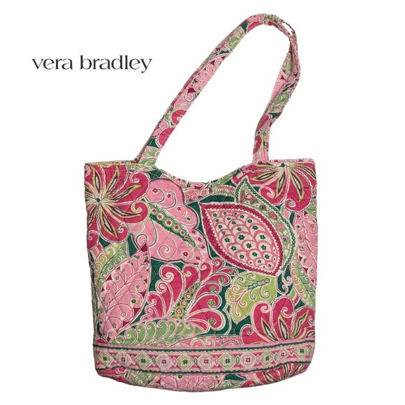Vera Bradley Handbags - Vera Bradley, Pinwheel Pink Handbag Purse Tote, Vintage